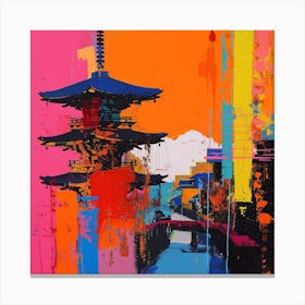 Abstract Travel Collection Kyoto Japan 2 Canvas Print