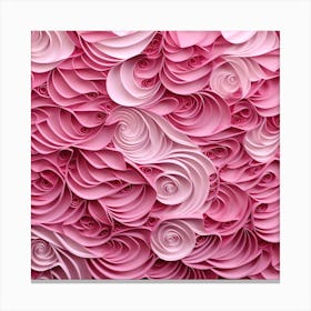 Pink Paper Art Canvas Print