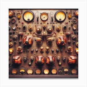 Vintage Control Panel Canvas Print