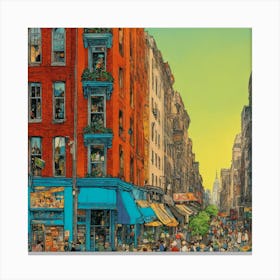 New York City Street Scene Canvas Print