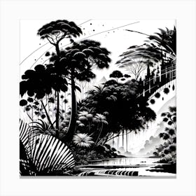 Jungle Landscape 3 Canvas Print