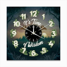 A Captivating And Artistic Poster Of A Wall Clock 1 Canvas Print
