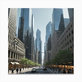 New York City Street Scene 1 Canvas Print