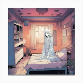 Anime Girl In A Room 1 Canvas Print