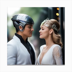 Futuristic Couple 144 Canvas Print