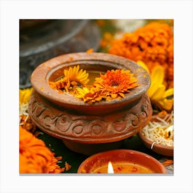 Hindu Pooja Canvas Print