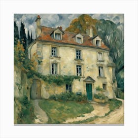 The House of Dr Gachet in Auvers-sur-Oise, Paul Cézanne 5 Canvas Print