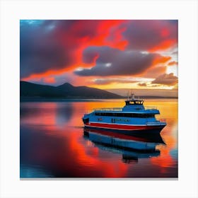 Sunset On The Water 1 Canvas Print