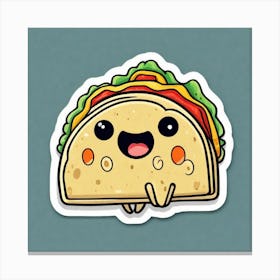 Taco Sticker 7 Canvas Print