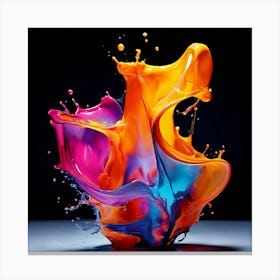 Fresh Colors Liquid 3d Design Spark Hot Palette Shapes Dynamism Vibrant Flowing Molten (9) Canvas Print