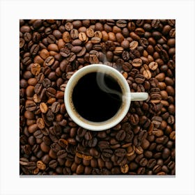 Coffee Beans Background 3 Canvas Print