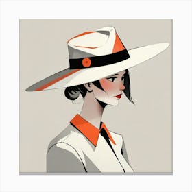 Woman in a Hat 11 Canvas Print