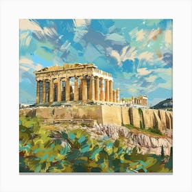 Acropolis In Greece Canvas Print