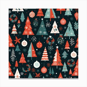 Christmas Tree Pattern 1 Canvas Print