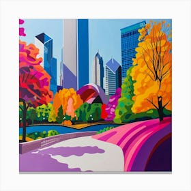 Abstract Park Collection Millennium Park Chicago 1 Canvas Print