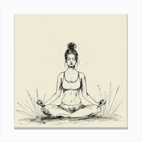 A Yoga Session Hand Drawn Sketch Illustration 1718673649 1 Canvas Print