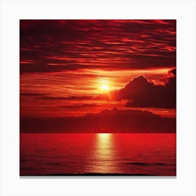 Sunset Over The Ocean 93 Canvas Print