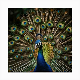 Peacock paintings art print Canvas Print