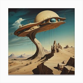 Alien Spaceship Canvas Print