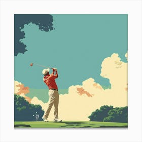 Golfer Swinging 2 Canvas Print