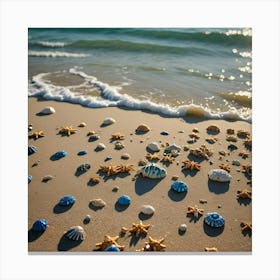 Sand, Beach, And Shells 2 Canvas Print