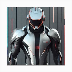 Futuristic Man In Suit 7 Canvas Print