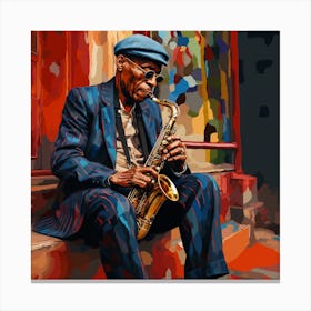 Saxophone Player 7 Canvas Print