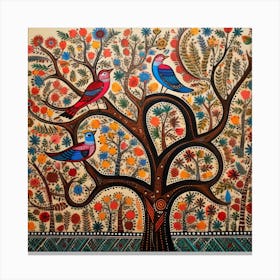 Birds In The Tree By artistai Canvas Print