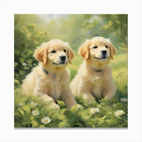 Golden Retrievers Canvas Print