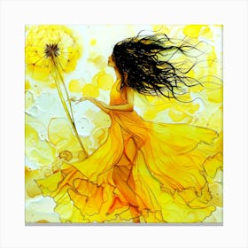 Flower Child - Dandelion Dance Canvas Print