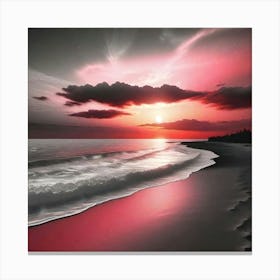 Sunset At The Beach 29 Canvas Print