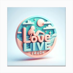Mermaid Love Live Laugh Canvas Print