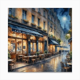 Parisian Streetside Chic Parisian Café Culture Canvas Print