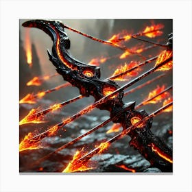 A Close Up View Of The Weapons Used By The Firesto Canvas Print