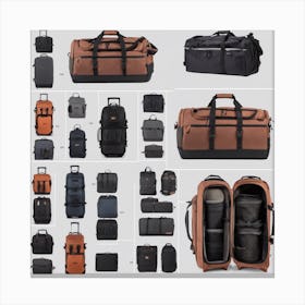 Collection Of Travel Bags Canvas Print