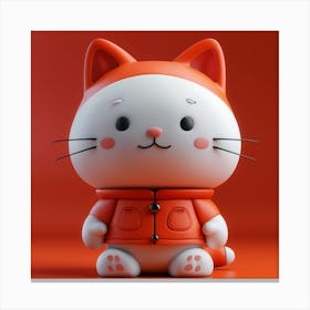 Kawaii Cat 5 Canvas Print