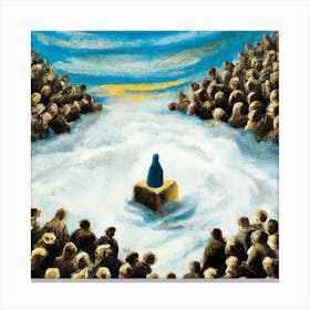 Oil painting depicting: The Acolytes of the Unseen Creative Process 6 Canvas Print