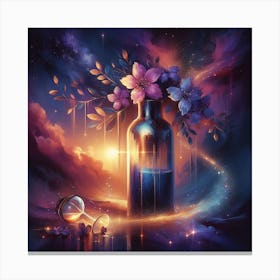 Flower In A Bottle Canvas Print