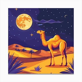 Camel In The Desert 5 Canvas Print