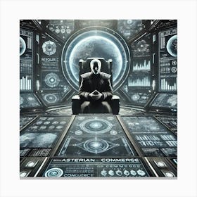 A Close Up, Detailed Futuristic Scene Featuring Th Canvas Print