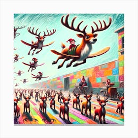 Super Kids Creativity:Santa'S Reindeer 2 Canvas Print