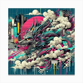 Dragon In The Sky 2 Canvas Print