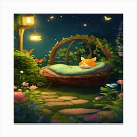 Night In The Garden 1 Canvas Print