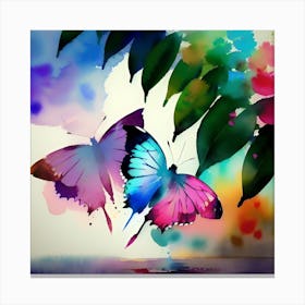 Watercolor Butterflies 2 Canvas Print