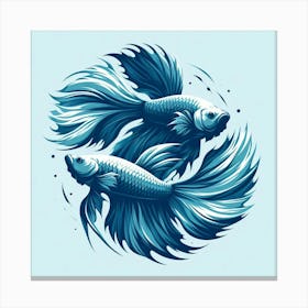 Siamese Betta Fish 1 Canvas Print