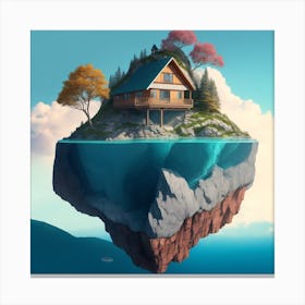 House On An Island Canvas Print