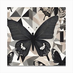 Black Butterflies Canvas Print