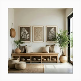 Room With A Bench 4 Canvas Print