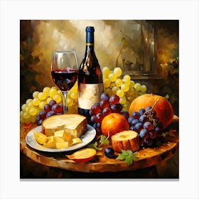 Wine & Cheese Serenade Canvas Print