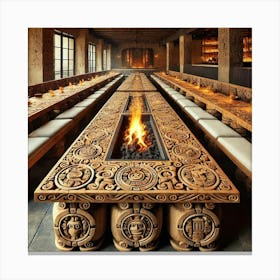 Sovereign Flame Restaurant Seating Canvas Print